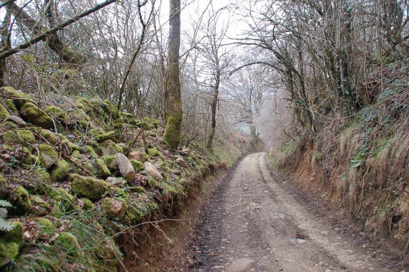 Foso con camino al este