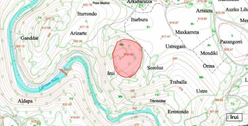 Castro Irui en el mapa