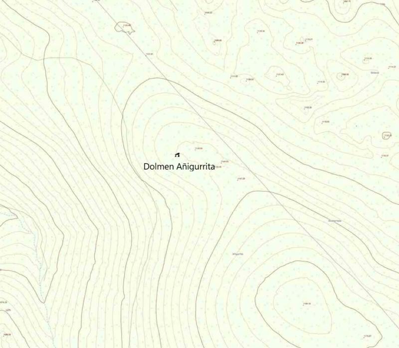Dolmen Añigurrita en el mapa (SITNA)