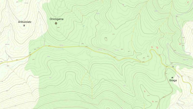 Fondo Oriongaina en el mapa (SITNA)