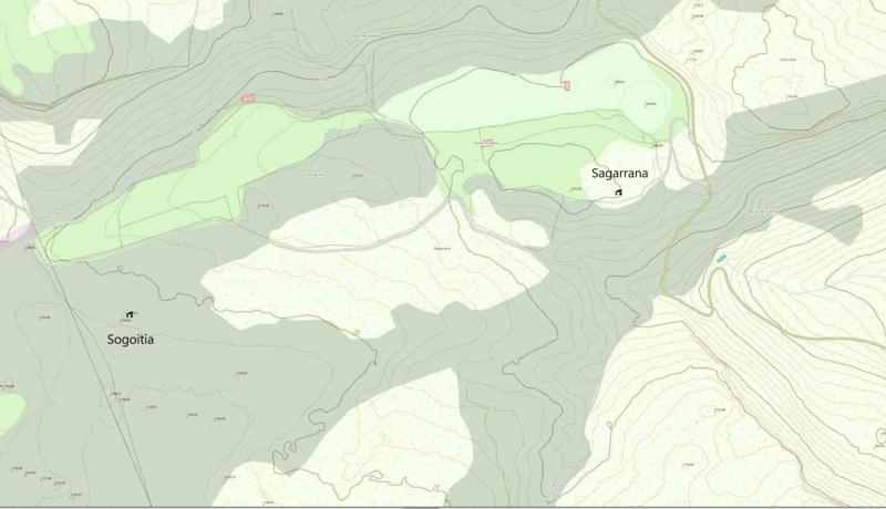 Dolmen de Sogoitia en el mapa (SITNA)
