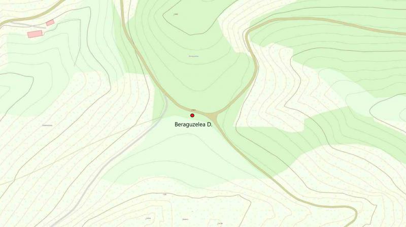 Localización del dolmen Beraguzelea (SITNA)
