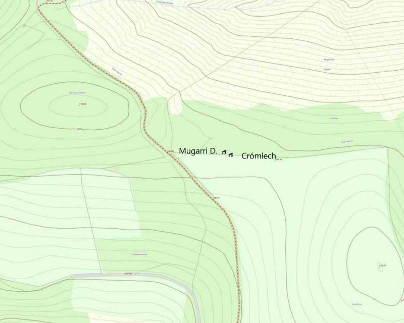 El dolmen Mugarri en el mapa (SITNA)