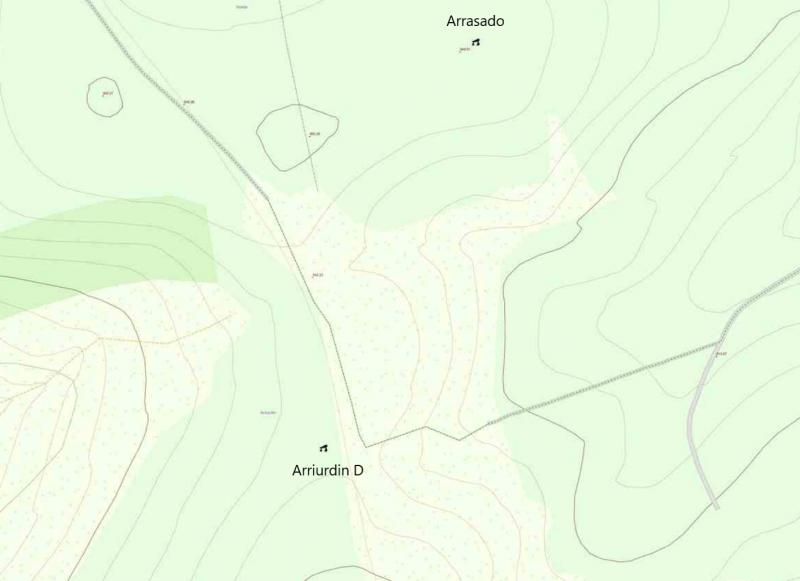 Dolmen de Arriurdin en el mapa (SITNA)