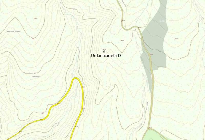 Situación en el mapa del dolmen Urdantxarreta (SITNA))