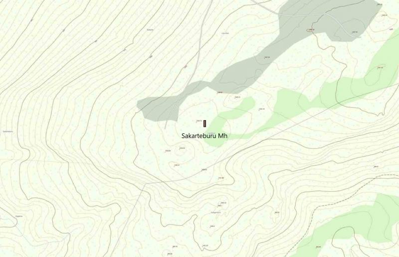 Monolito de Sakarteburu en el mapa (SITNA)