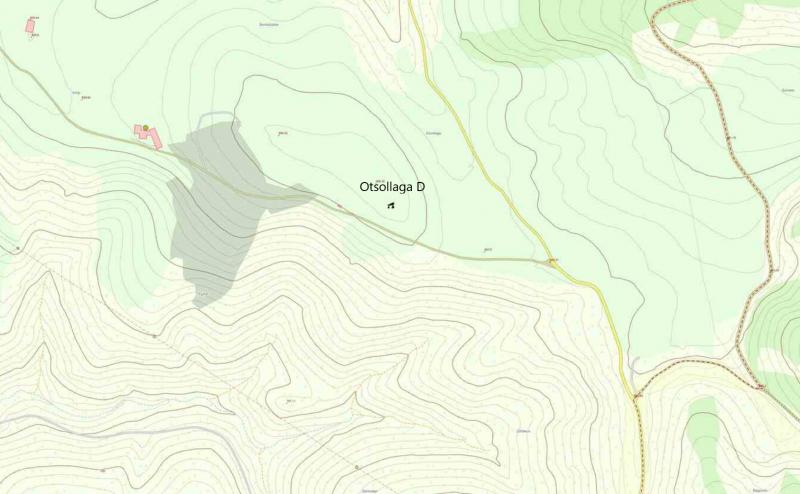 LocalizaciÃ³n en el mapa del dolmen Otsollaga (SITNA)