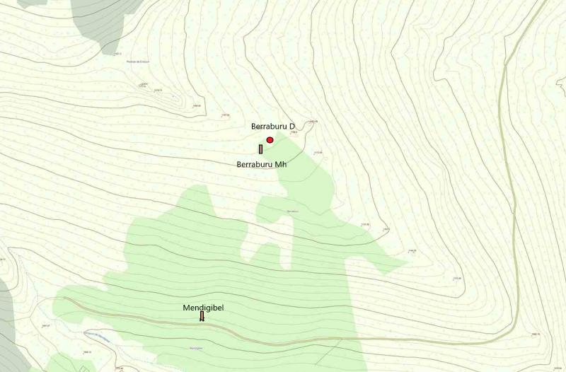 Localización del dolmen de Berraburu (SITNA)